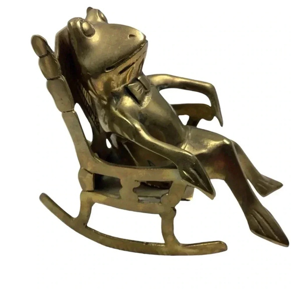 American Vintage Other - Vintage brass rocking frog